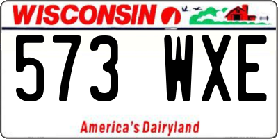 WI license plate 573WXE