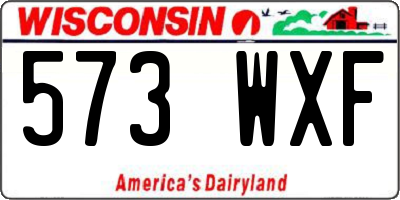 WI license plate 573WXF