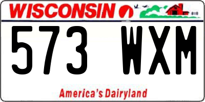 WI license plate 573WXM