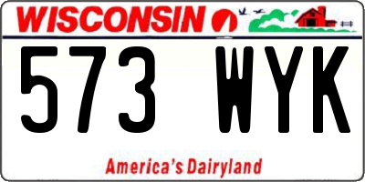 WI license plate 573WYK