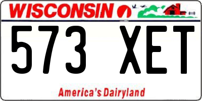 WI license plate 573XET