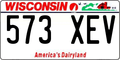 WI license plate 573XEV