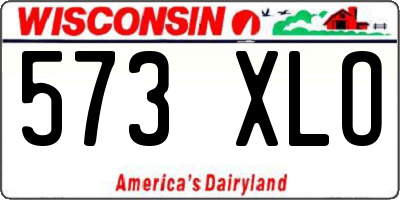 WI license plate 573XLO