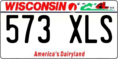 WI license plate 573XLS