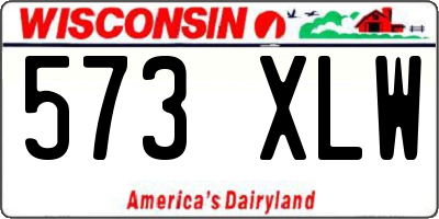 WI license plate 573XLW