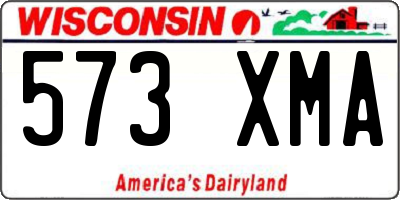 WI license plate 573XMA