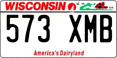 WI license plate 573XMB
