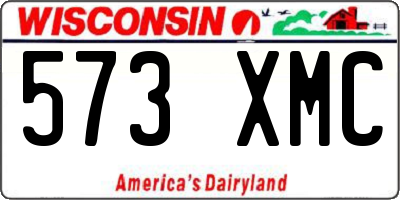 WI license plate 573XMC