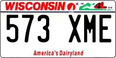 WI license plate 573XME