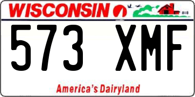 WI license plate 573XMF