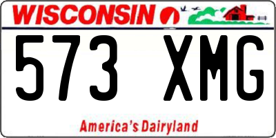 WI license plate 573XMG