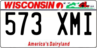 WI license plate 573XMI