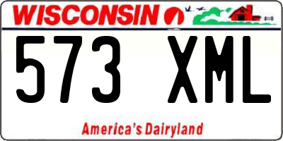 WI license plate 573XML