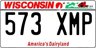 WI license plate 573XMP