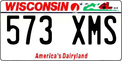 WI license plate 573XMS