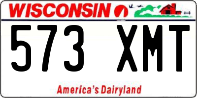 WI license plate 573XMT