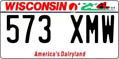 WI license plate 573XMW