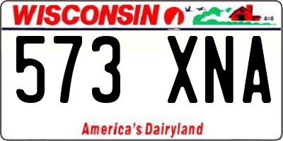 WI license plate 573XNA