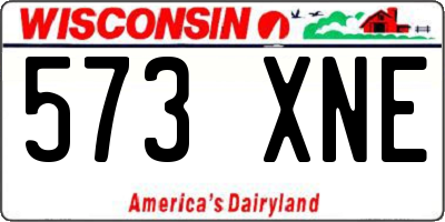 WI license plate 573XNE