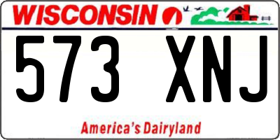 WI license plate 573XNJ