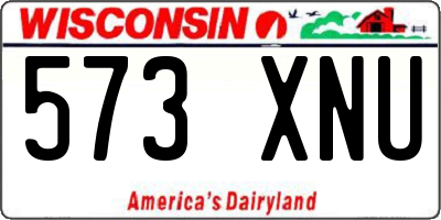 WI license plate 573XNU