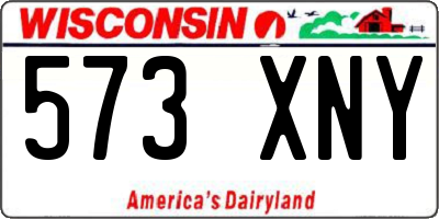 WI license plate 573XNY