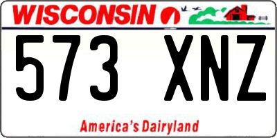 WI license plate 573XNZ