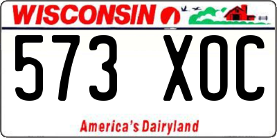 WI license plate 573XOC