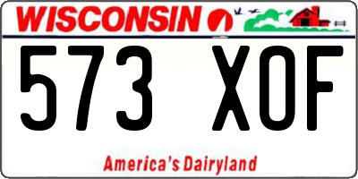 WI license plate 573XOF