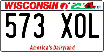 WI license plate 573XOL