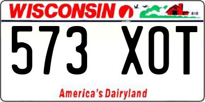WI license plate 573XOT