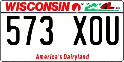 WI license plate 573XOU