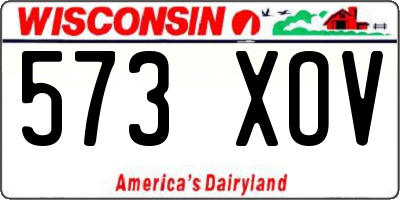 WI license plate 573XOV