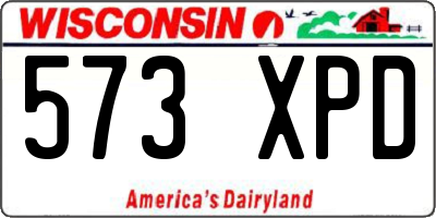 WI license plate 573XPD