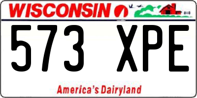 WI license plate 573XPE