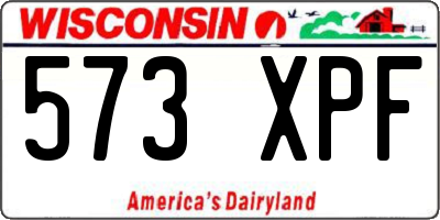 WI license plate 573XPF