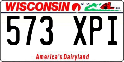WI license plate 573XPI
