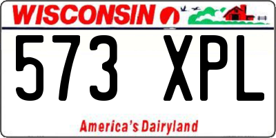 WI license plate 573XPL