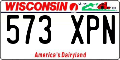 WI license plate 573XPN