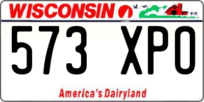 WI license plate 573XPO