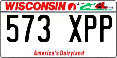 WI license plate 573XPP