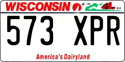 WI license plate 573XPR
