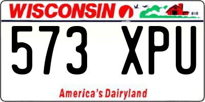WI license plate 573XPU