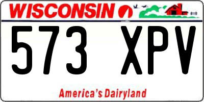 WI license plate 573XPV