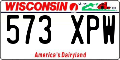 WI license plate 573XPW
