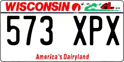WI license plate 573XPX