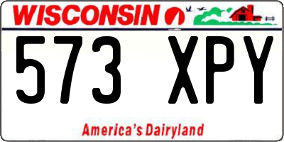 WI license plate 573XPY