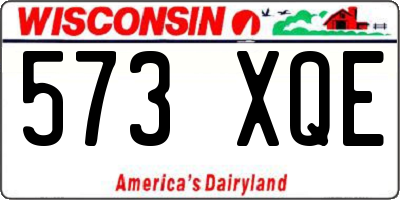 WI license plate 573XQE