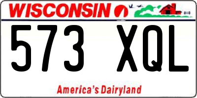 WI license plate 573XQL