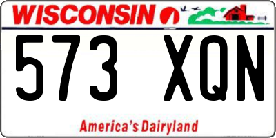 WI license plate 573XQN